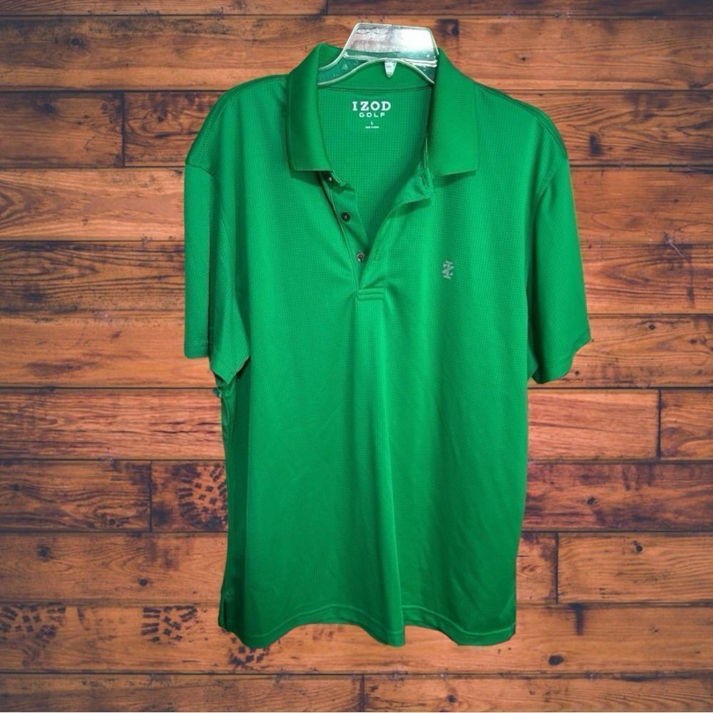 5 for $25🔥Izod Golf‎ Green Half Button Polo Shirt Large